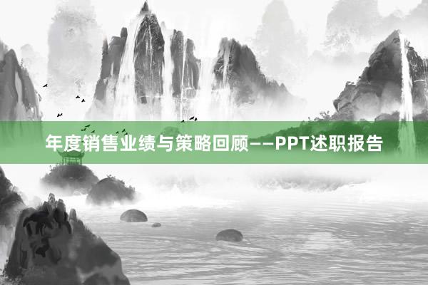 年度销售业绩与策略回顾——PPT述职报告